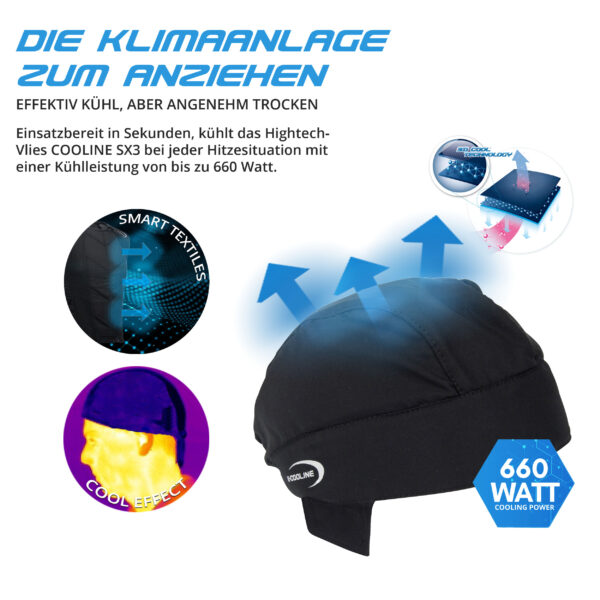 Technical product description of the cooling bandana from E.COOLINE