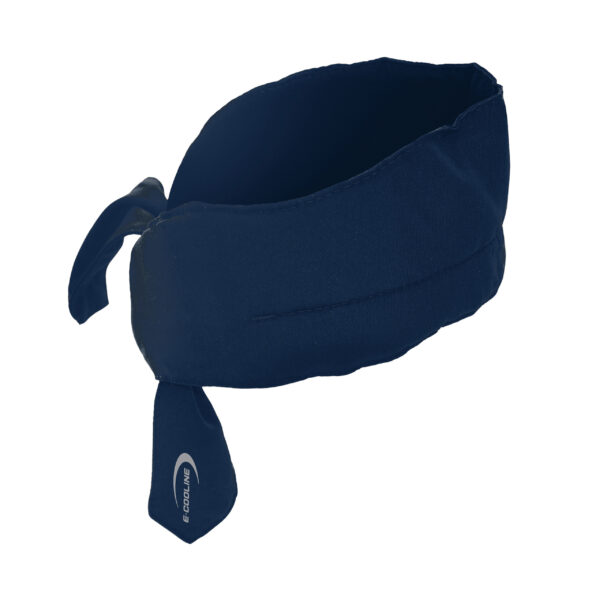 Cooling scarf with logo from E.COOLINE in color blue