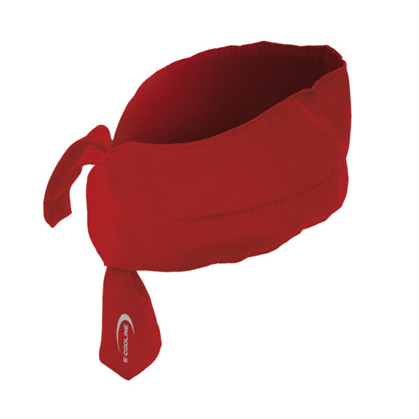 Cooling scarf with logo from E.COOLINE in color red