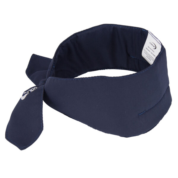 Cooling scarf with logo from E.COOLINE in color blue