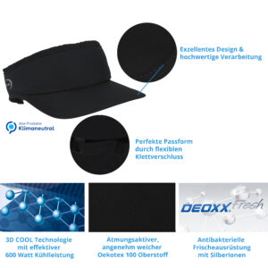 Product features cooling SX3 sun shield from E.COOLINE in color black