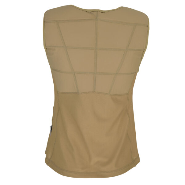 Cooling shirt from E.COOLINE with quilting in color sand