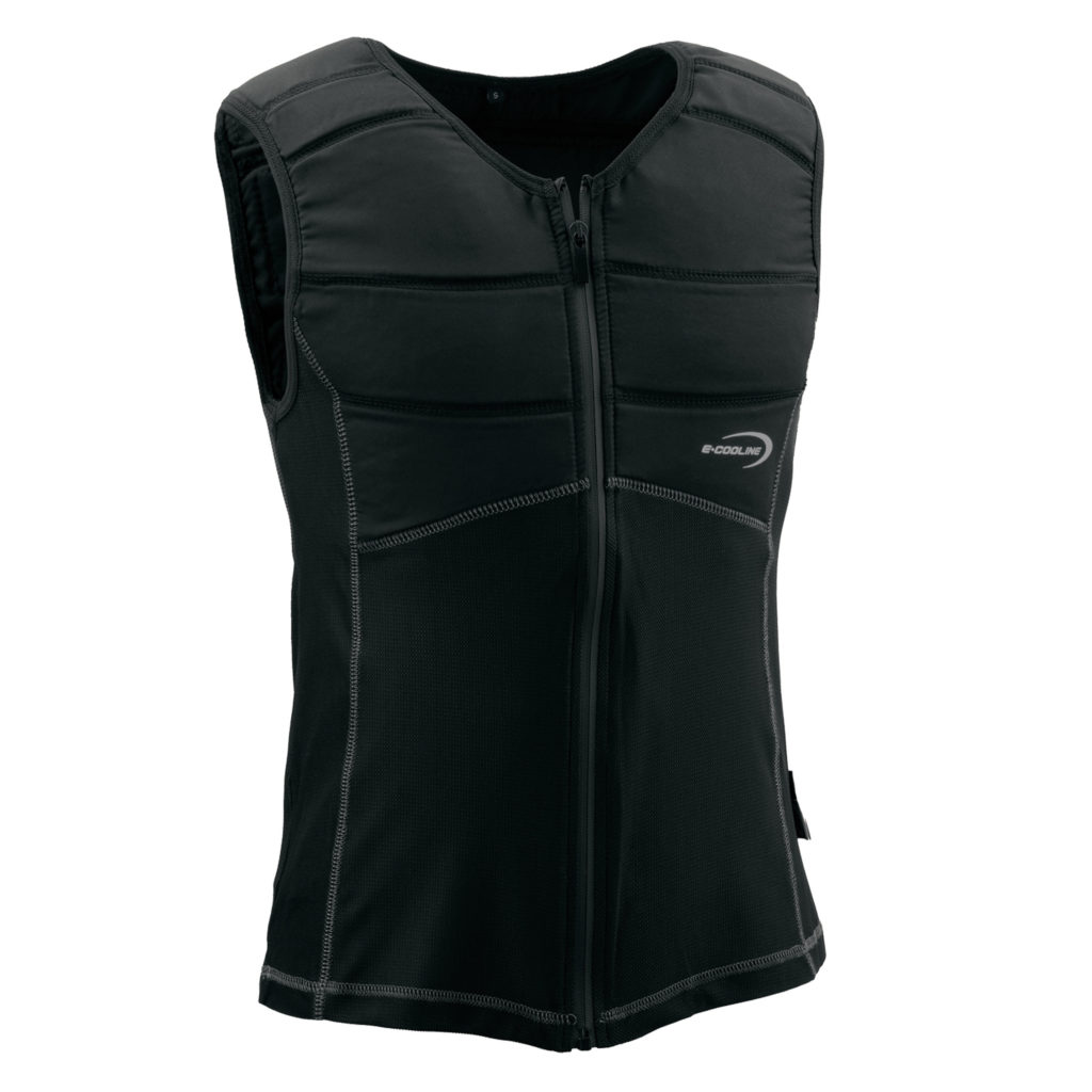Shirtweste - Kühlweste von E.COOLINE mit Absteppungen in Farbe schwarz