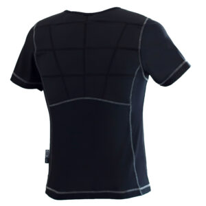 Back view of cooling T-shirt SX3 from E.COOLINE in color black