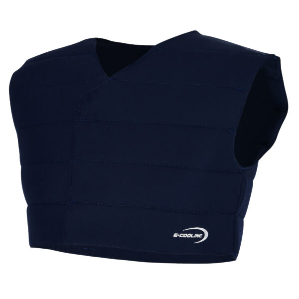 Cooling vest from E.COOLINE SX3 with quilting in blue, Velcro fastener at the front