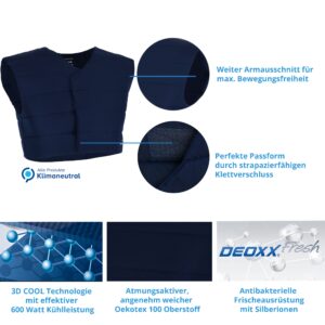 Product features Cooling vest SX3 E.COOLINE Color blue