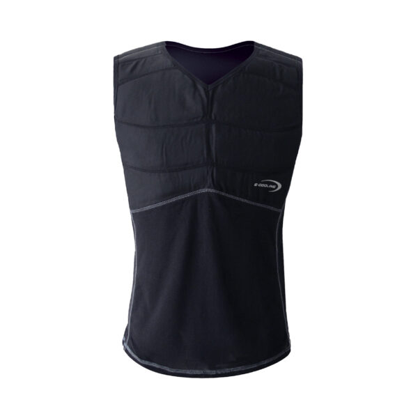 Cooling shirt with quilting from E.COOLINE in color black