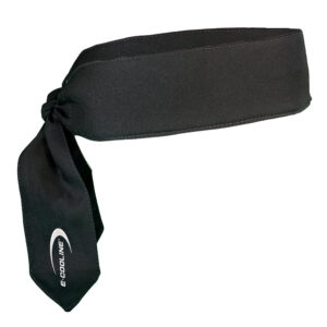 Cooling headband with logo from E.COOLINE in color black