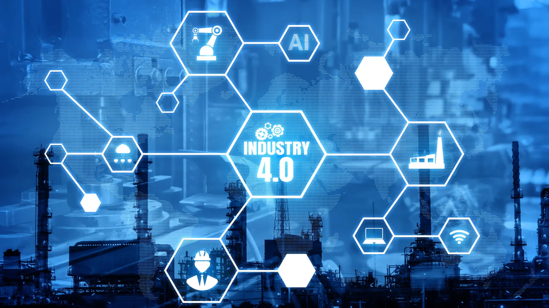 Darstellung der Vernetzen Arbeitswelt 4.0 - mit E.COOLINE