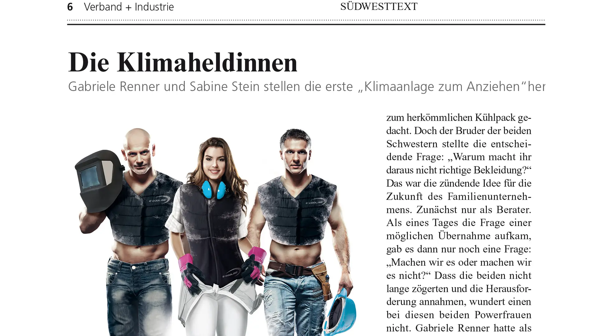 Artikelauszug: Die Klimaheldinnen Gabriele Renner und Sabine Stein
