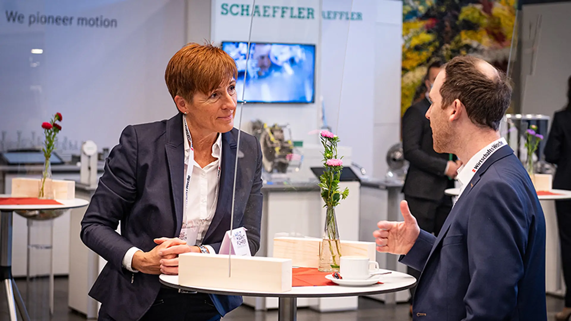 Sabine Stein im Gespräch beim Weltmarktführer Innovation Day
