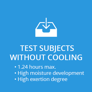 Practical Test in protective suit. Thermal images with and without protective suit with explanation