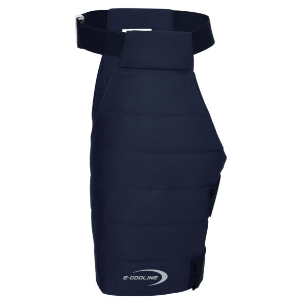 Side view of the SX3 thigh cooler with chaps and belt from E.COOLINE