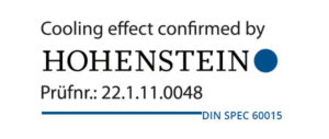 Logo: E.COOLINE cooling effect confirmed by Hohenstein