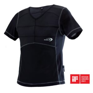 Cooling T-shirt from E.COOLINE with topstitching in black