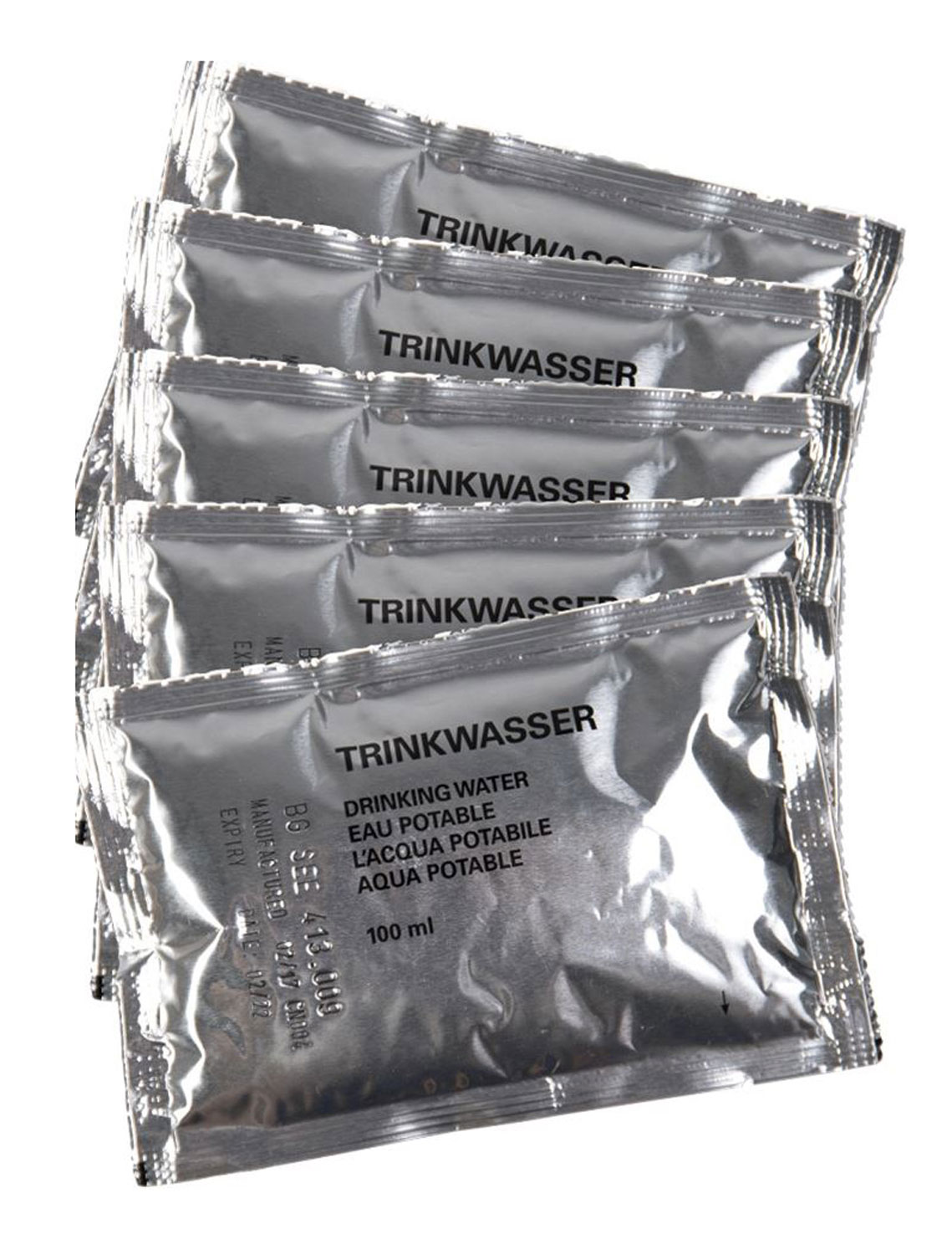 Drinking water pouch World’s first heat emergency kit — drinking water pouch
